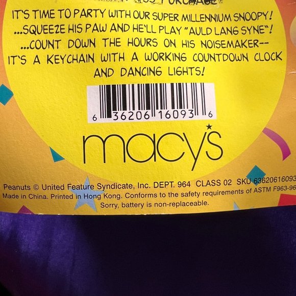 New& VTG📌Macy's 2000 It is Snoopy Time at Macy's - Millennium - Picture 14 of 16